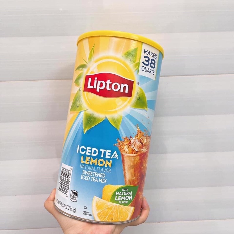 Bột trà chanh Lipton 2.54kg mỹ 9/2023