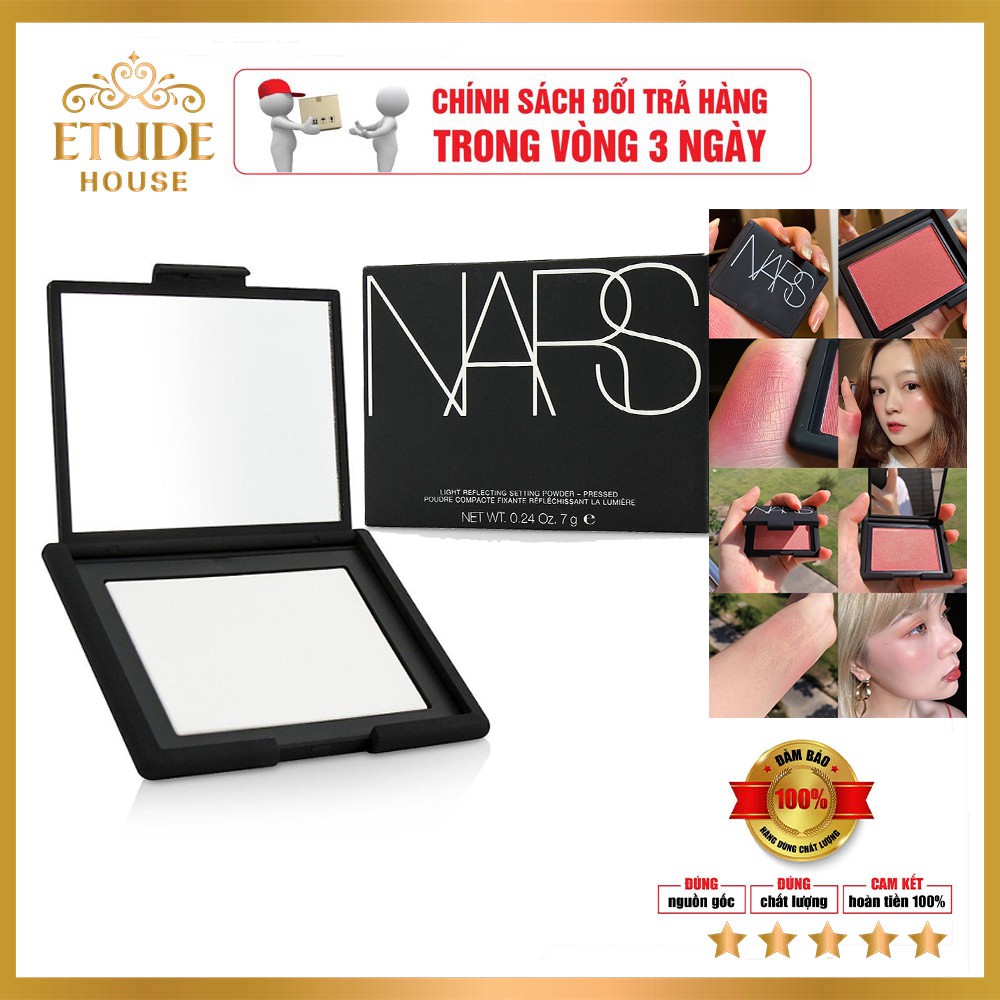 Phấn Phủ Dạng Nén - Phấn má + highlight  NARS Light Reflecting Setting Powder Pressed Translucent Crystal 7g