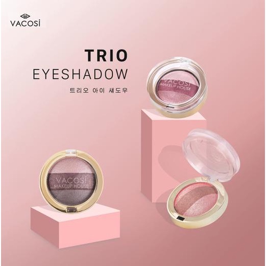 Phấn mắt 3 màu Vacosi hộp tròn