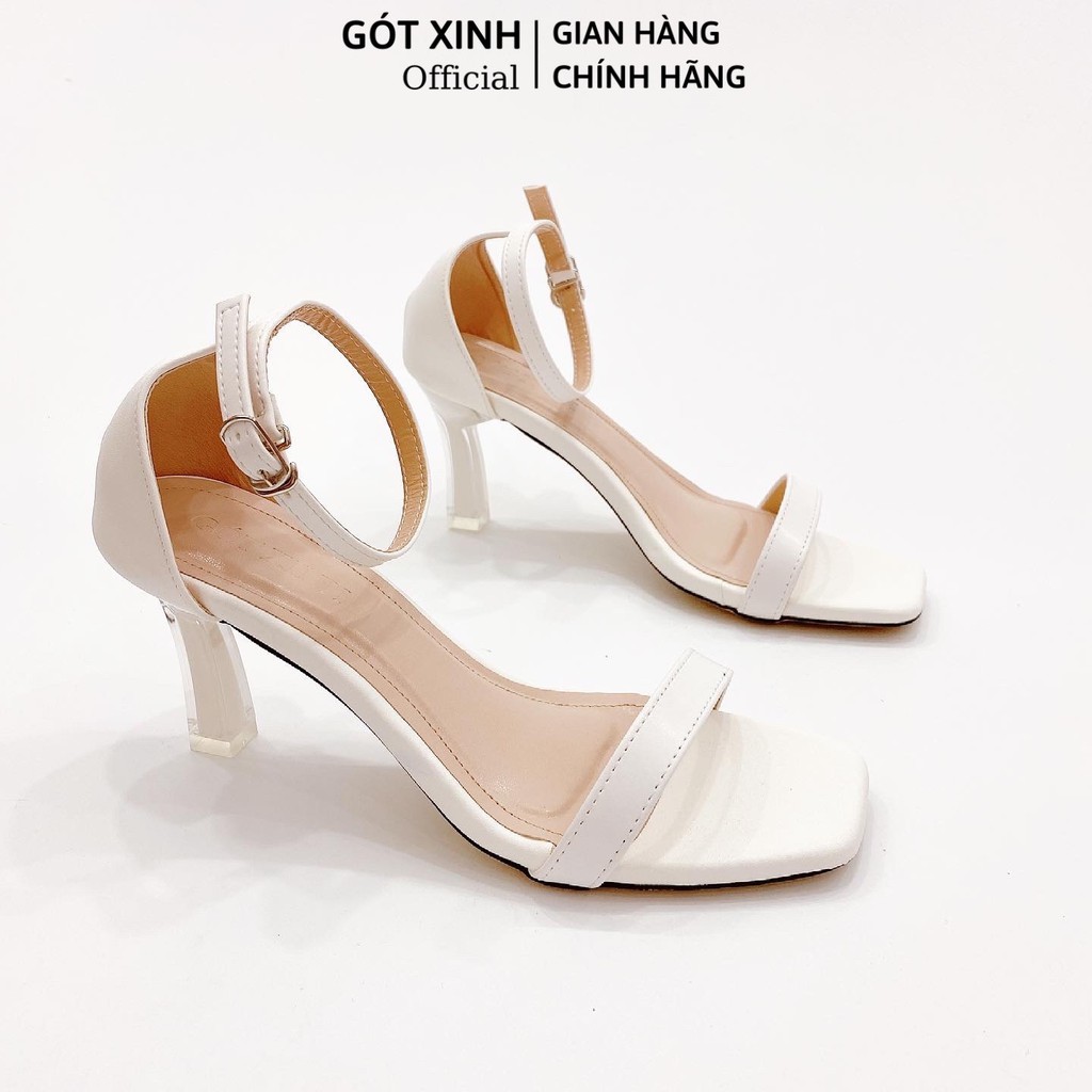 Giày sandal cao gót GÓT XINH GD7 da mờ cao 7cm