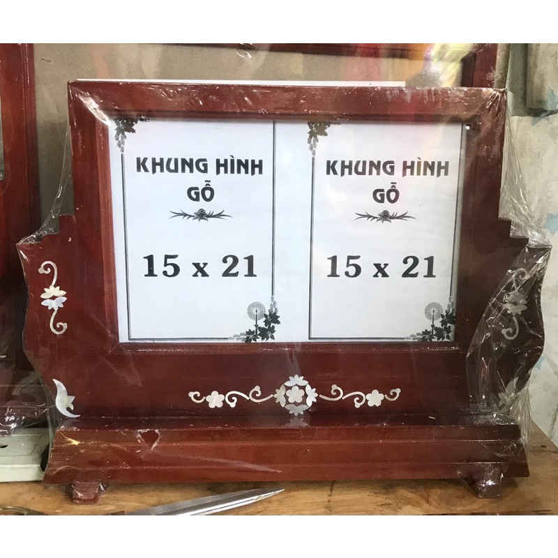 Khung đôi cao cấp 15x21 hoặc khung đơn 20x30