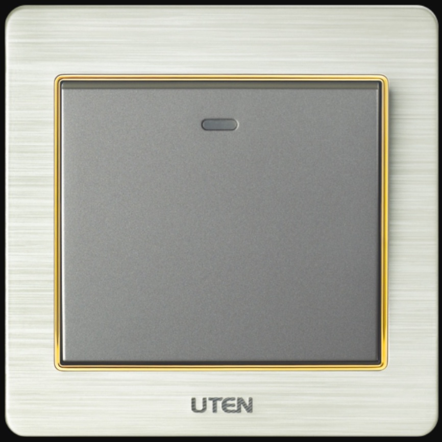 Công tắc vuông Uten V6 - công tắc đơn 1 chiều 2 chiều Uten mặt đế chôn vuông