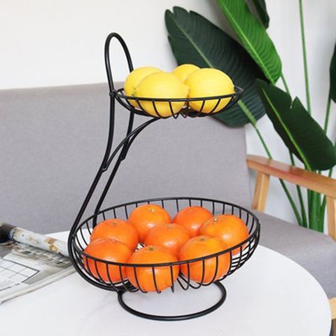 đĩa đựng hoa quả trái cây trang trí phòng khách phong cách châu Âu thiết kế nhiều tầng