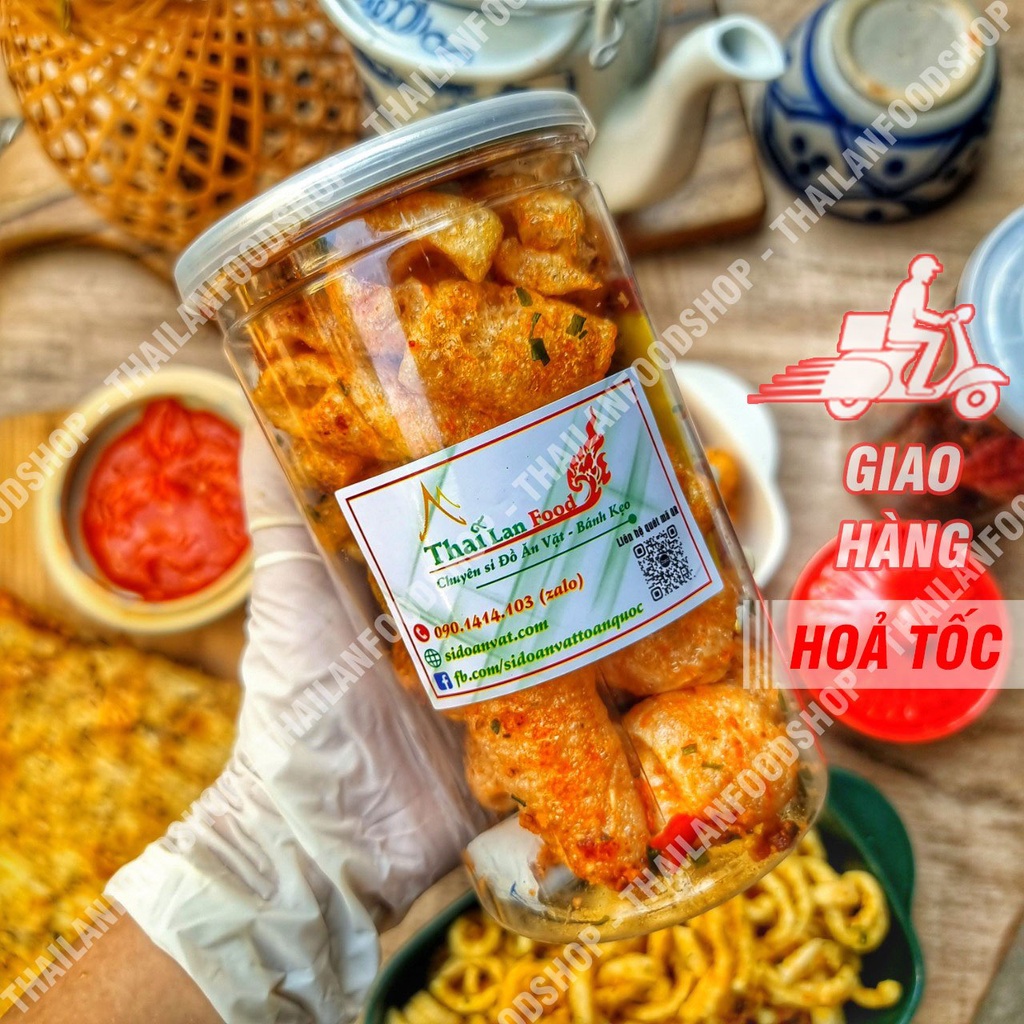 Da Heo Quay Giòn Sốt Mắm Tỏi Túi 1Kg
