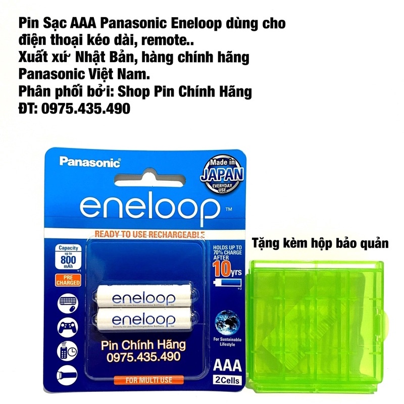 Pin Sạc AAA Eneloop Panasonic 1.2V 800mAh