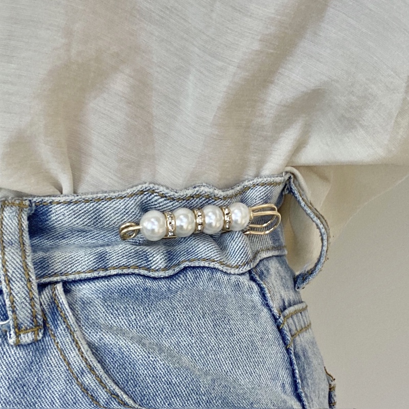 Dây thắt lưng đính ngọc trai thời trang cá tính