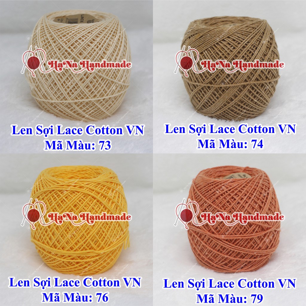 Sợi lace cotton 300g/ hộp 6 cuộn