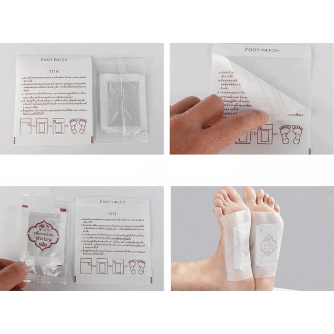 (Gói 10 Miếng) Dán Thải Độc Bàn Chân SUIMEI & SAIMAO FOOT PATCH Thái Lan