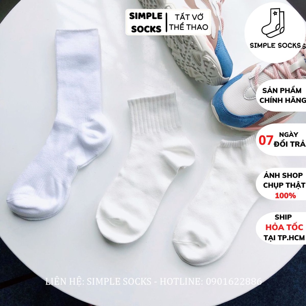Tất Cổ Thấp Trắng Trơn 💖FREESHIP💖Vớ Thời Trang Nữ Basic - Chất Cotton Mềm Mại Và Co Giản Tốt - Hàng Xuất Nhật