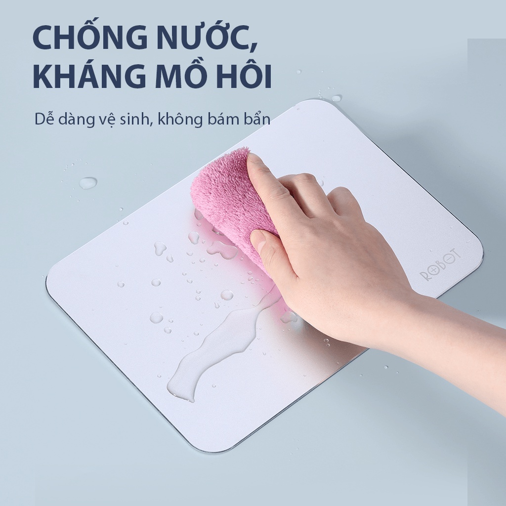 Miếng Lót Chuột Bằng Hợp Kim Nhôm Cao Cấp Robot RP03 Sử Dụng Được 2 Mặt Miếng Lót Chuột Chơi Game