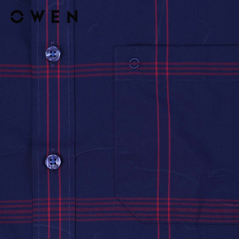 Áo Sơ mi dài tay nam Owen Bamboo Regularfit màu xanh tím - AR90508DT