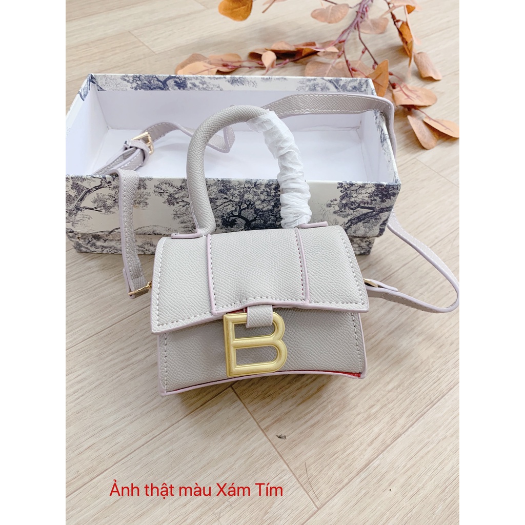 (S115) Túi đeo chéo nữ nhỏ xinh khóa B loại đẹp