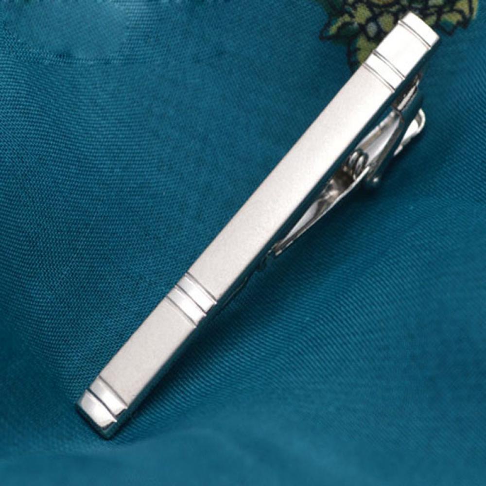 ROWANS Ghim Cà Vạt Kim Loại Bạc Đơn Giản