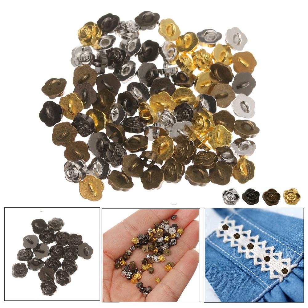 BEBETTERM 20 Khuy Áo Hình Hoa Hồng 5mm Cho Búp Bê