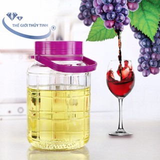 Bình Thủy Tinh Ngâm Rượu 5 Lít - Có Quai Xách