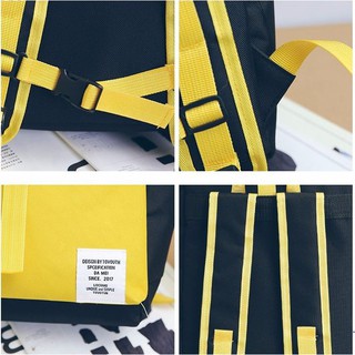 (Ảnh thật, video) Balo ulzzang cuốn 2 màu phối đen basic style