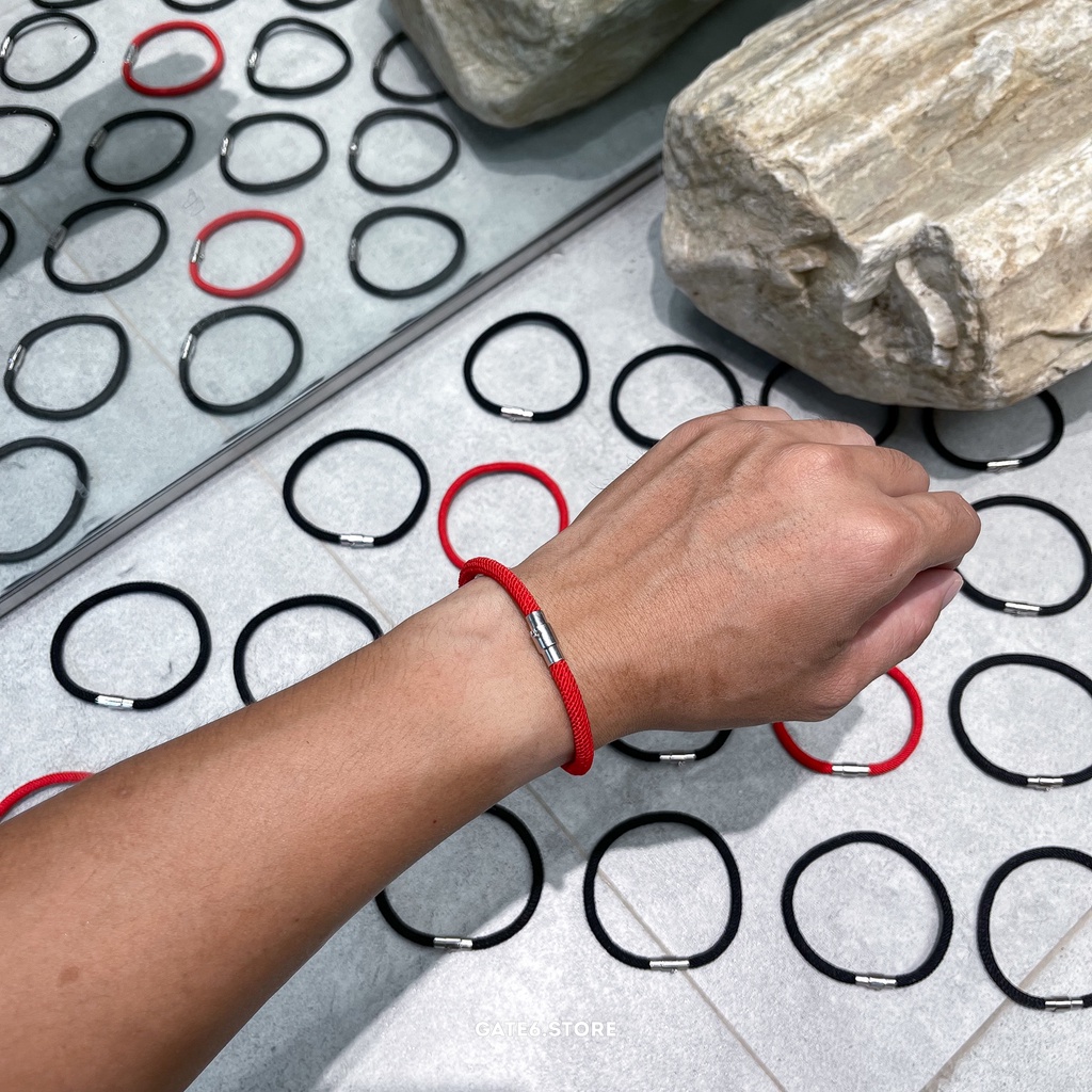 Vòng tay bện thừng phong thủy, dây đeo Unisex khóa nam châm tài lộc may mắn - GATE6 - #4804