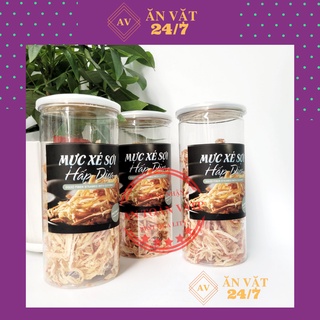 Khô mực hấp nước dừa,mực xé hấp nước dừa,đồ ăn vặt, 300g ăn vặt 24/7