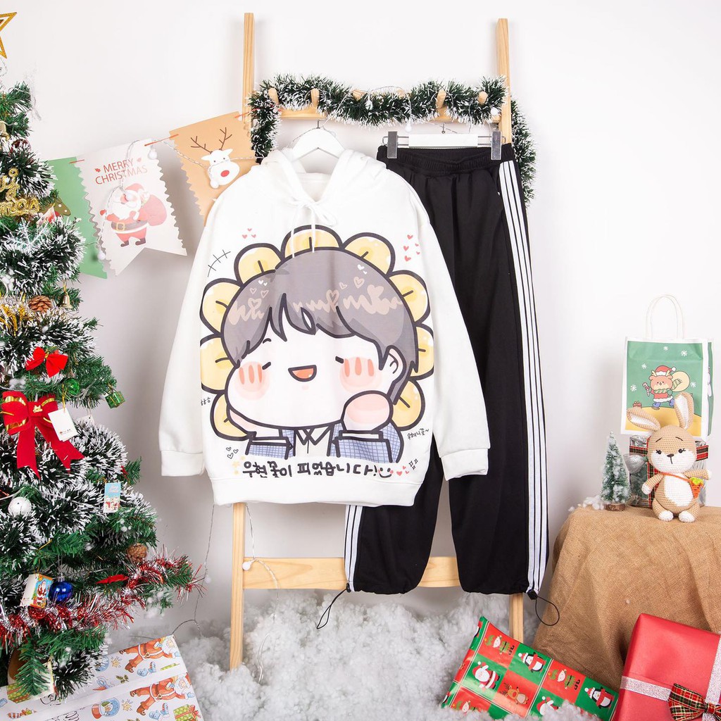 Áo Hoodie ❤️ Áo khoác nỉ Cotton 2 lớp trần bông form Unisex nam nữ - Cậu bé Chibi AK05