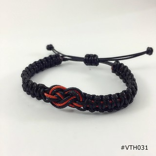 Vòng tay dây đan tạo nút vô cực