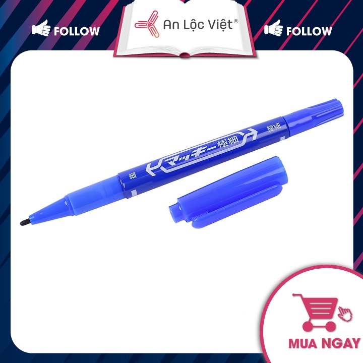 COMBO 5 Bút lông dầu Zebra Mo.120 2 đầu nhỏ, nét đẹp