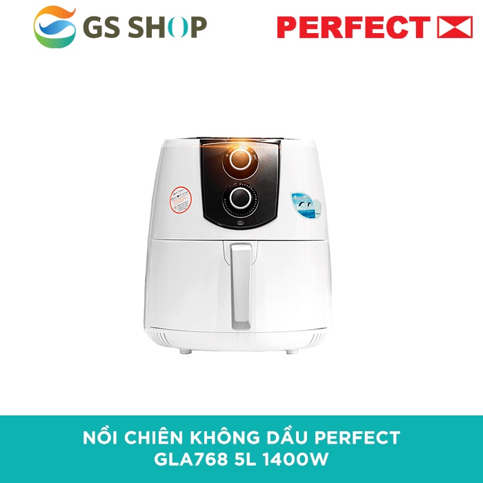 Nồi Chiên Không Dùng Dầu Perfect 5L TẶNG: Bộ 5 nồi men REONA &amp; Bếp điện đơn 1000W