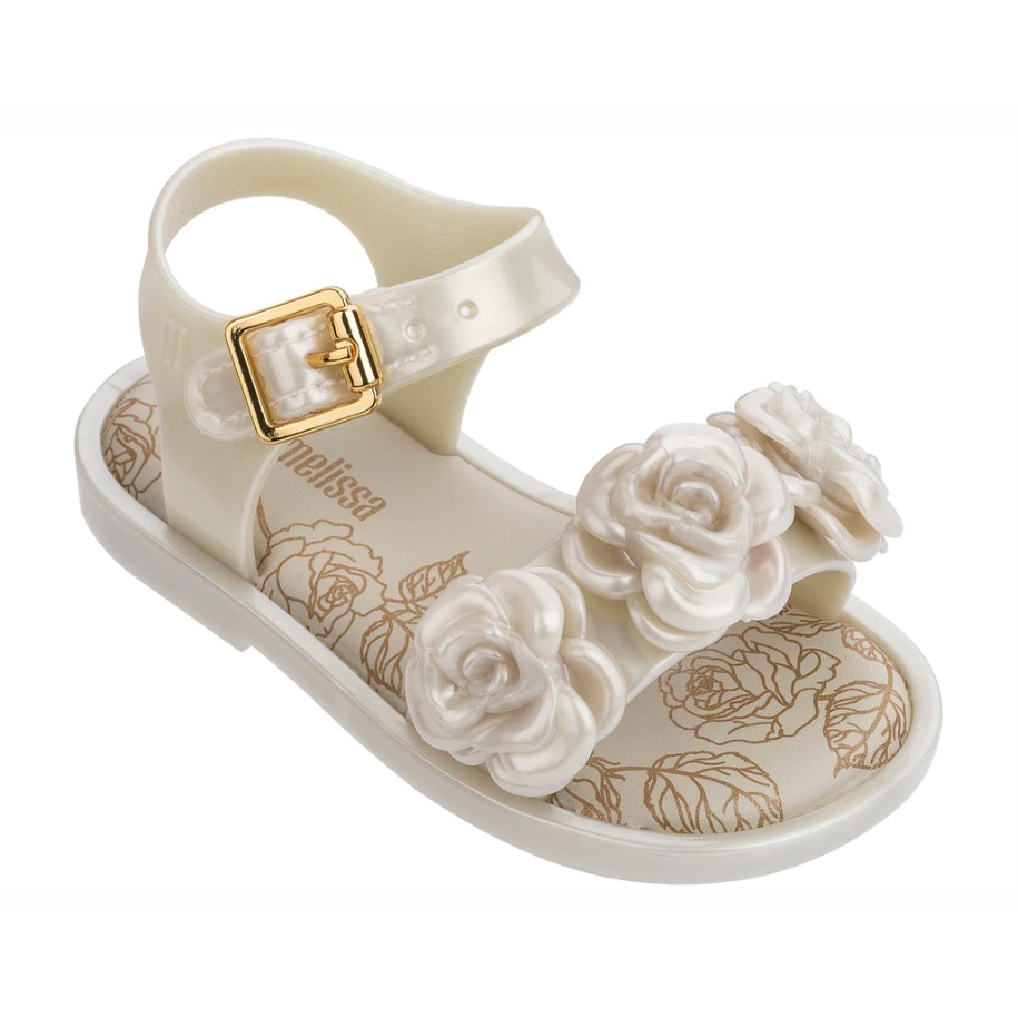 Giày nhựa thơm Melissa Mini Mar Sandal 3 BB màu Trắng