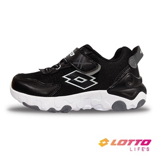 Image of LOTTO樂得-義大利第一品牌 童款RISE RUN 超輕量跑鞋 [LT2AKR6030] 黑【巷子屋】