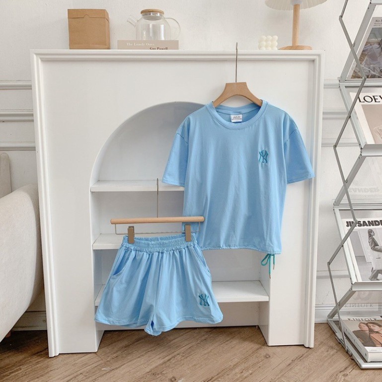 đồ bộ nữ quần đùi áo cộc tay chun lá 3M chất cotton 4 chiều cao cấp