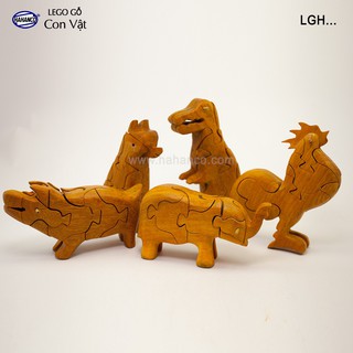 Lego xếp hình 3D bằng gỗ - Con khủng long - LGH121 - Giúp bé phát triển tu duy sáng tạo