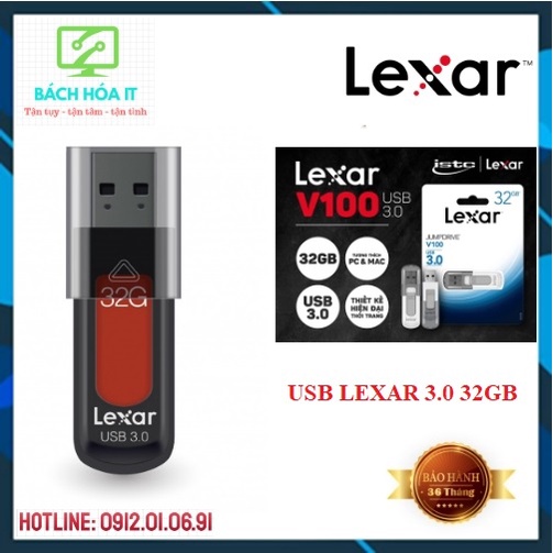 USB Lexar 3.0 32G/64G/128G - Hàng chính hãng, bảo hành 36 tháng