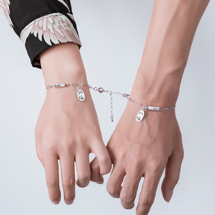 Vòng tay đôi nam châm bằng kìm loại cho bạn thân nam và nữ | BigBuy360 - bigbuy360.vn