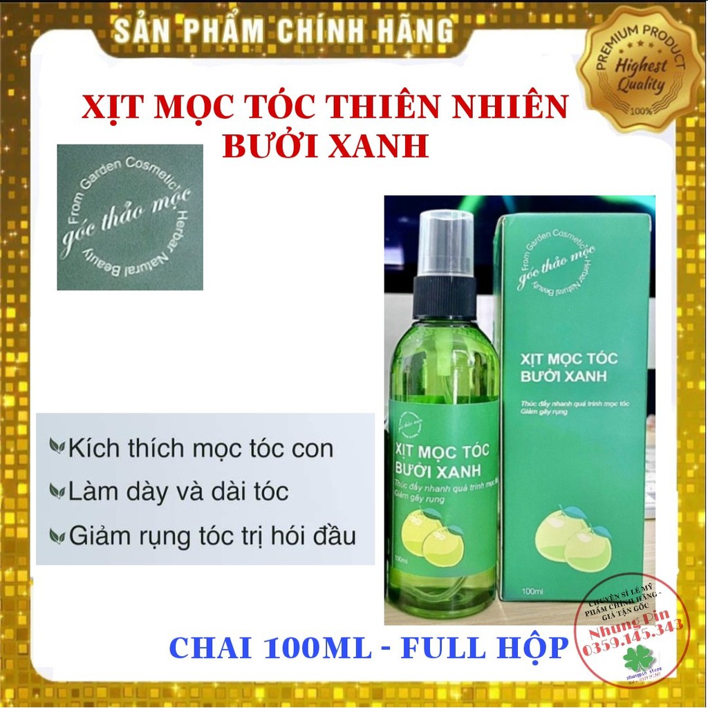 Xịt Mọc Tóc Bưởi Xanh 100ml Giảm rụng kích thích nhanh mọc tóc