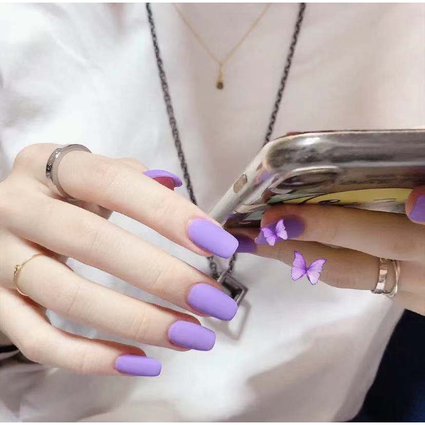 Set 24 Móng Tay Giả Dáng Dài Chất Lượng Cao