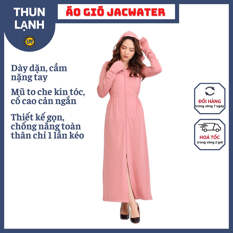 Áo chống nắng nữ 2 lớp toàn thân dày dặn thun lạnh cản tia uv JACWATER V245