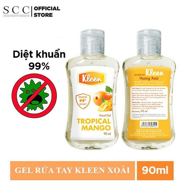 GEL RỬA TAY KHÔ DIỆT KHUẨN KLEEN 90ml