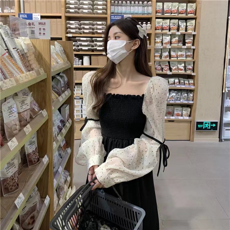 Đầm dài Perty phối lưới thời trang Hàn Quốc ngọt ngào cho nữ