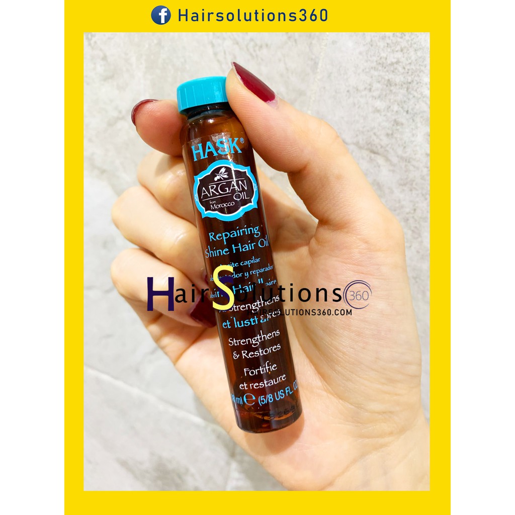 Tinh dầu dưỡng tóc Hask oil Argan keratin Đức 18ml - Hairsolutions360