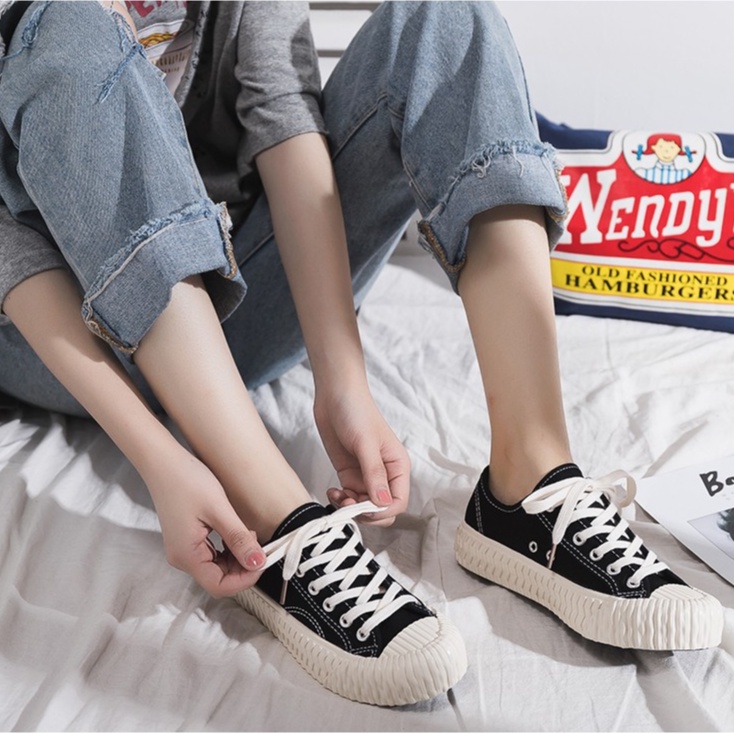 [Clip+ẢnhThật] Giày Thể Thao Nữ 3 Màu Vàng, Trắng, Đen Mẫu Mới 2019