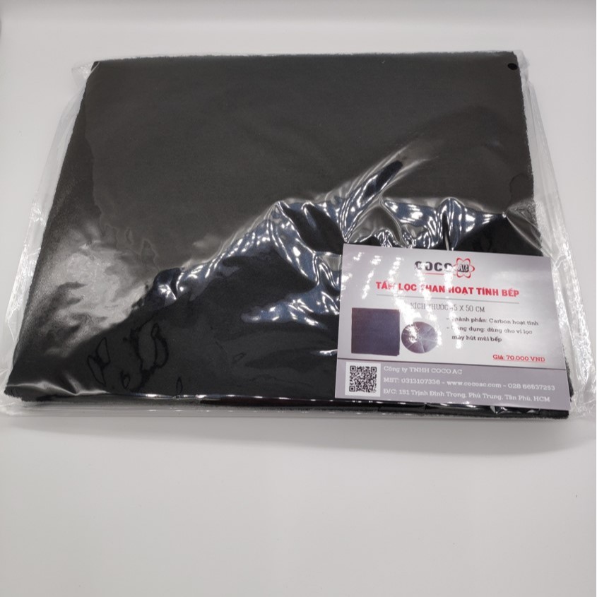 Tấm Lọc Than Gáo Dừa 100% Hoạt Tính Dùng Cho Máy Hút Mùi Bếp