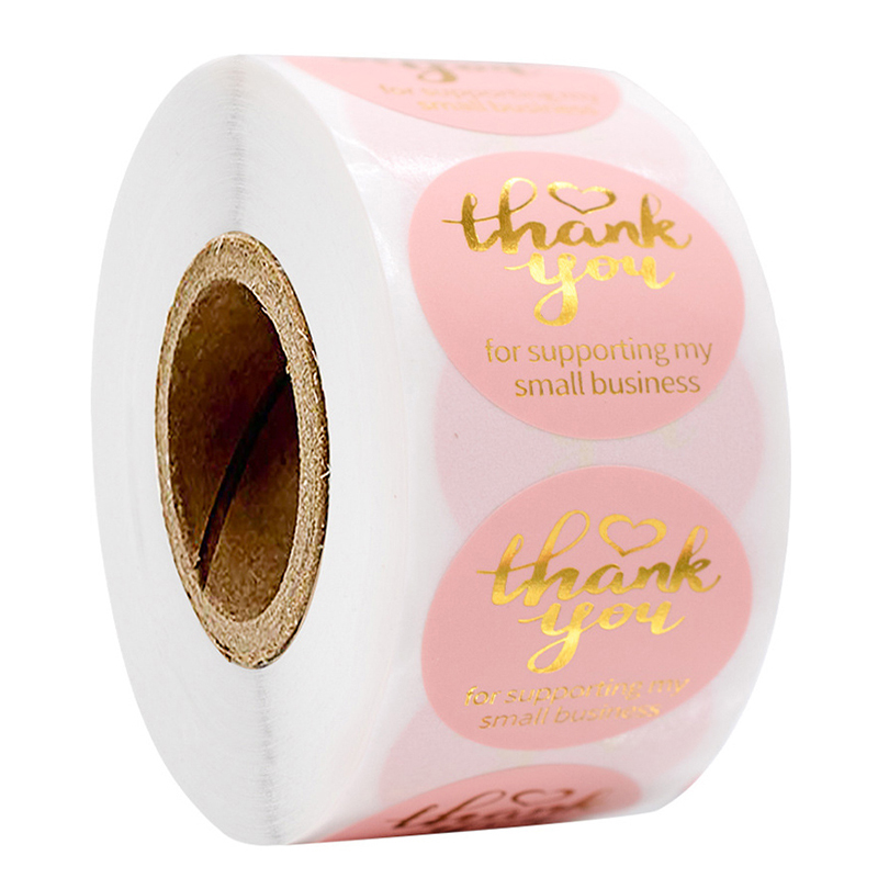 Cuộn 500 Miếng Dán Chữ Thank You 2.54