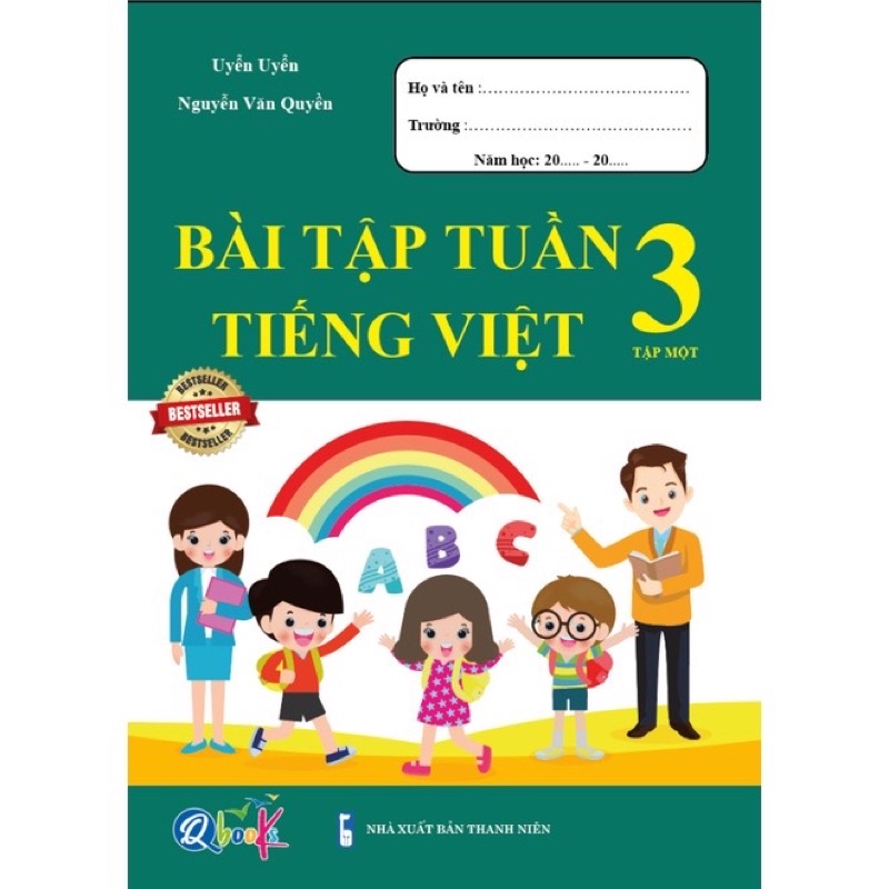 Sách - Combo Bài Tập Tuần và Đề Kiểm Tra - Toán và Tiếng Việt 3 - Học Kì 1 (4 cuốn)