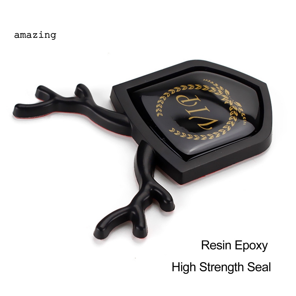 Sticker Logo 3D Hình Nai Sừng Tấm Dùng Để Trang Trí Xe Hơi