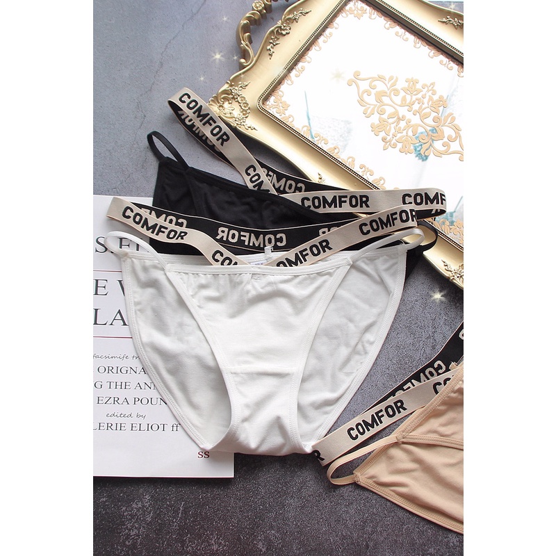 Quần lót nữ sexy dây chéo iBRA's cao cấp Quần lót cotton trơn vải mềm mại thoáng khí gợi cảm đẹp quyến rũ i57