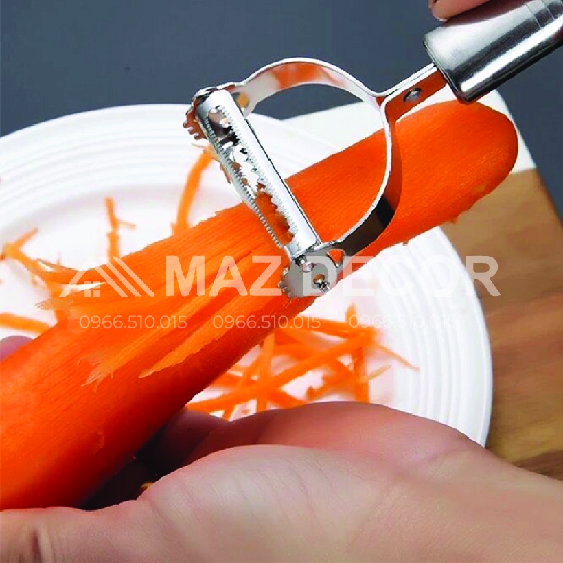 Dụng cụ nạo 2 trong 1 vừa gọt vỏ vừa bào sợi củ quả đa năng bằng inox đẹp cap cấp