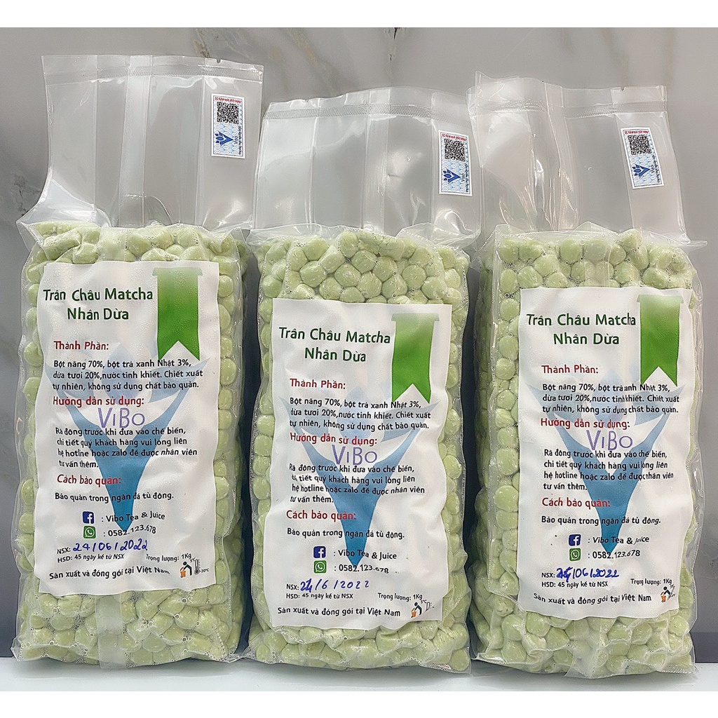 Trân Châu Tươi Matcha Mix Dừa