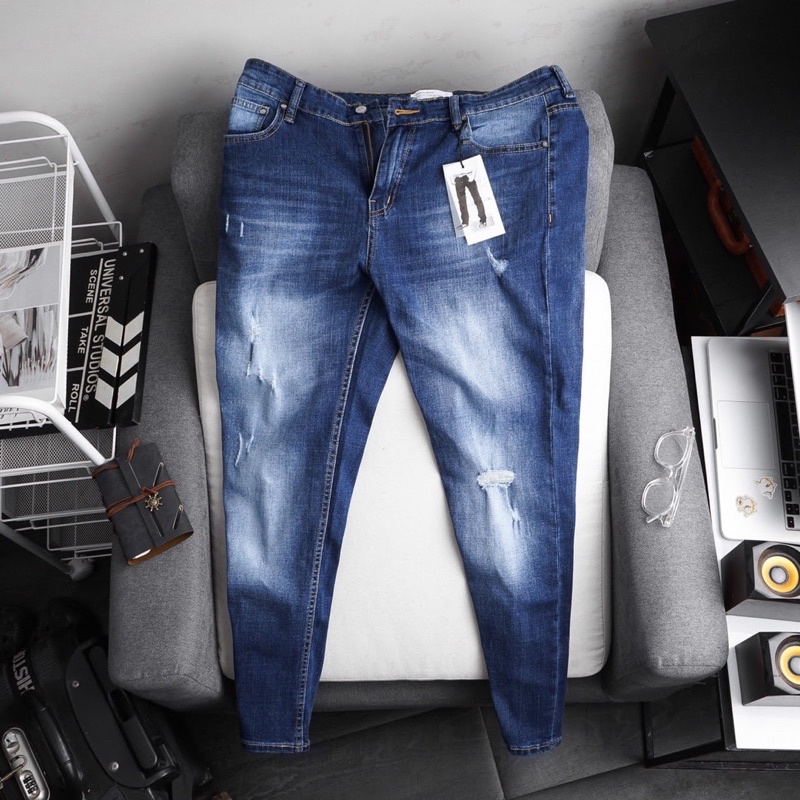 QUẦN JEAN NAM BIGSIZE HÀNG XUẤT SIZE LỚN - 02 MÀU XANH CO GIÃN