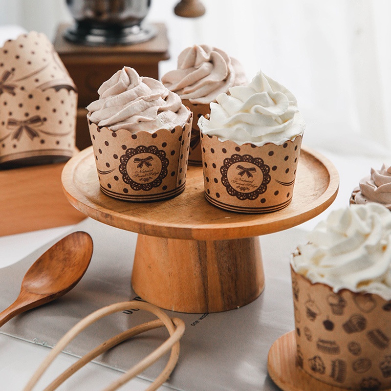 Set 50 Cốc Giấy Làm Bánh Cupcake/ Muffin/ Bánh Cupcake Chống Dầu