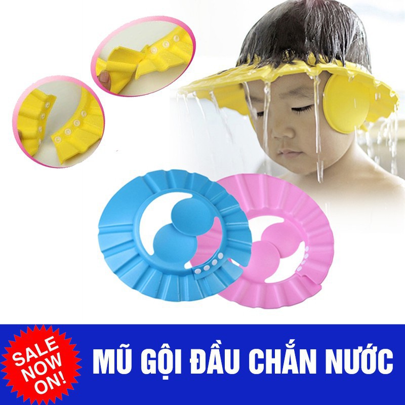 Mũ gội đầu chắn nước cho bé (1 cái) -Rẻ nhất