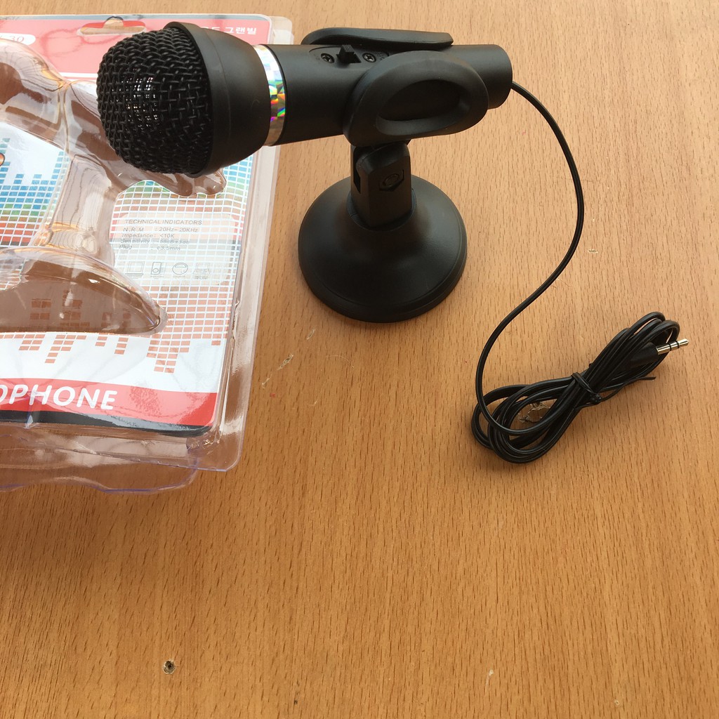 Microphone máy tính thu âm,đàm thoại có chân đế để bàn tiện lợi KTV